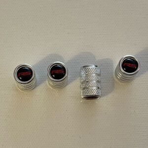 RS Rally Sport Valve Stem Caps in Silver Set of 4 NWT